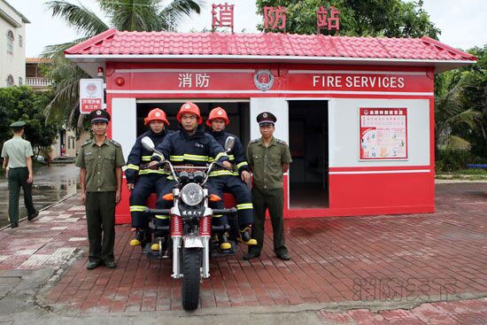 廣州建成的一個微型消防站 四川消防總隊提供