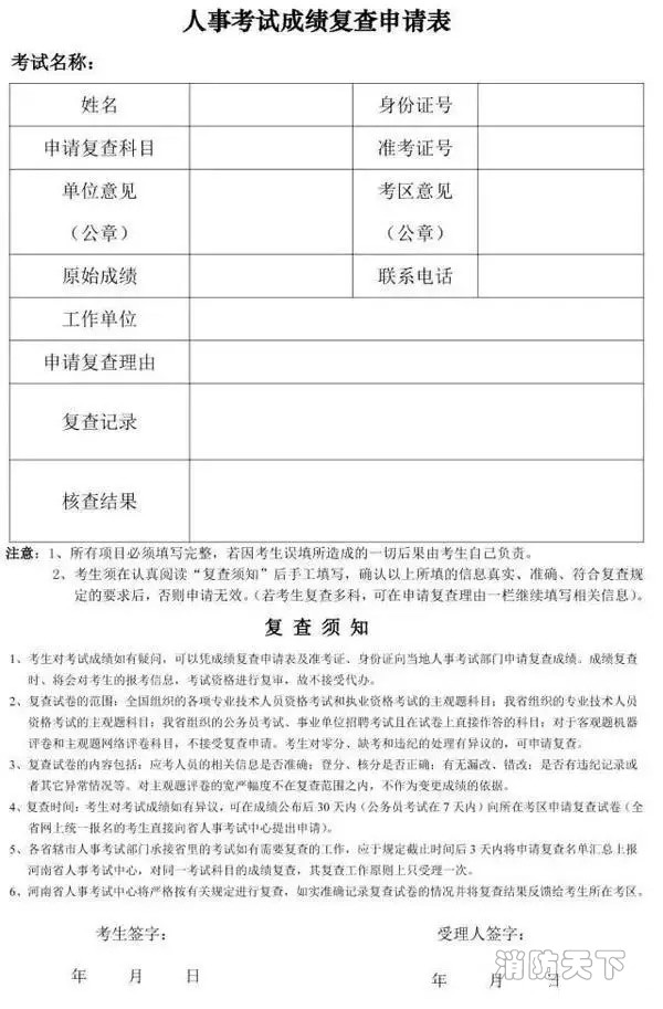 成績復查申請表